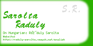 sarolta raduly business card